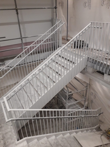 stairwell coating in progress